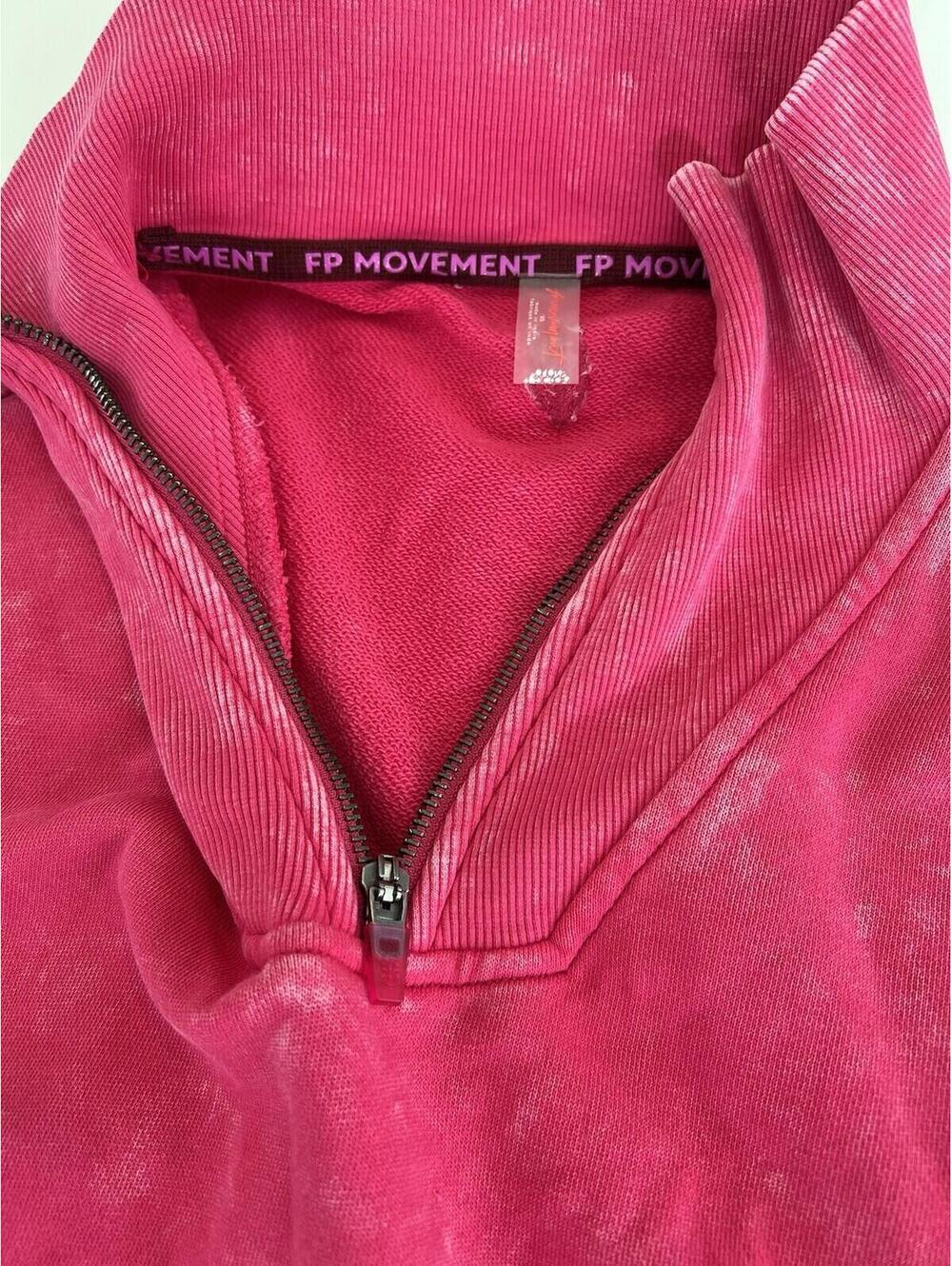 $98 Free people Movement Valley Girl Sweat Heather Pink Sweatshirt Pullover XS - Picture 7 of 10
